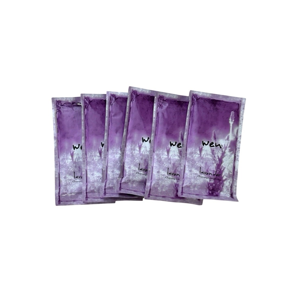 6 Packets WEN Chaz Dean Lavender Cleansing Hair Conditioner Travel Packs